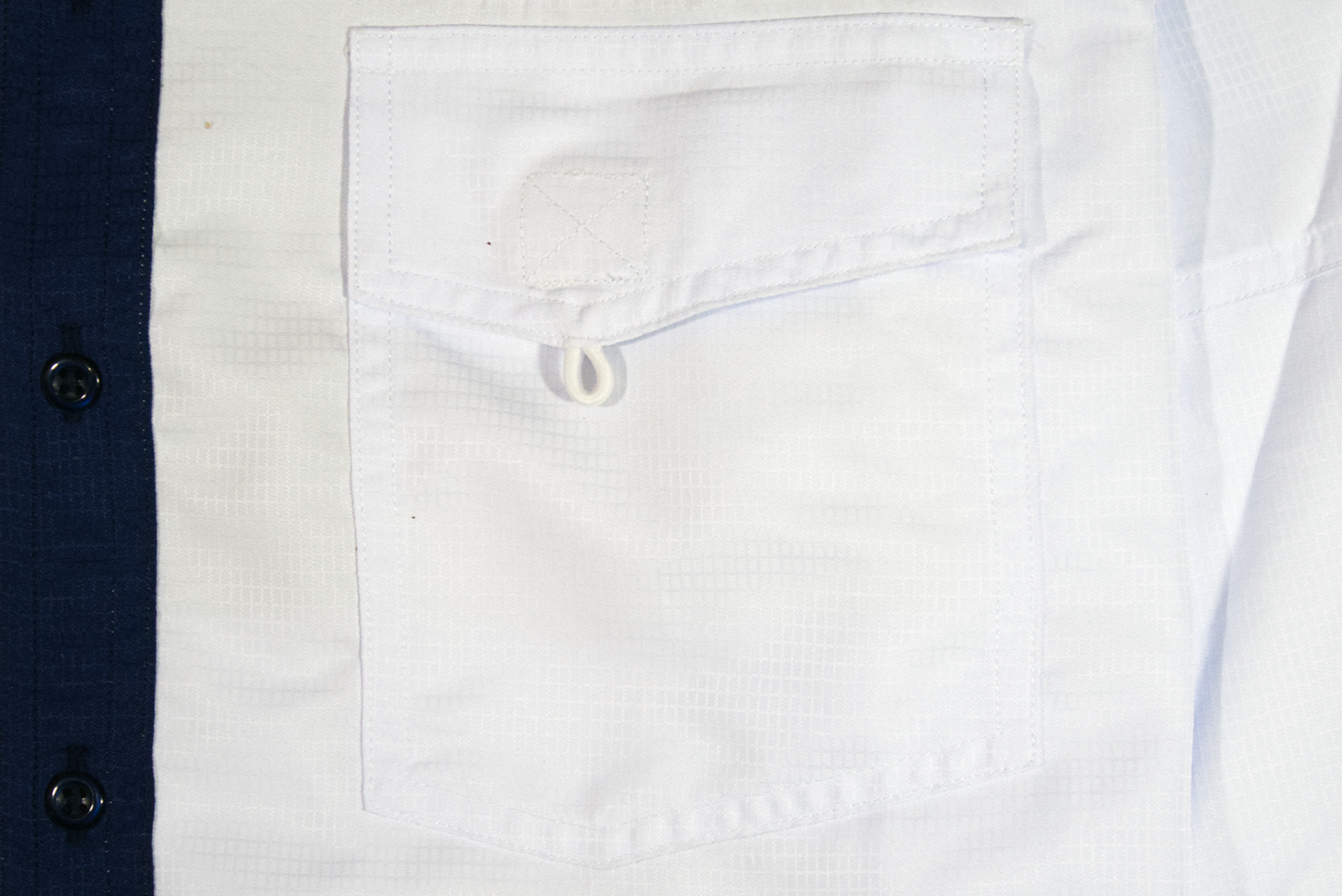 CAMISA FORMAL BLANCA MANGA LARGA (CUELLO AZUL)