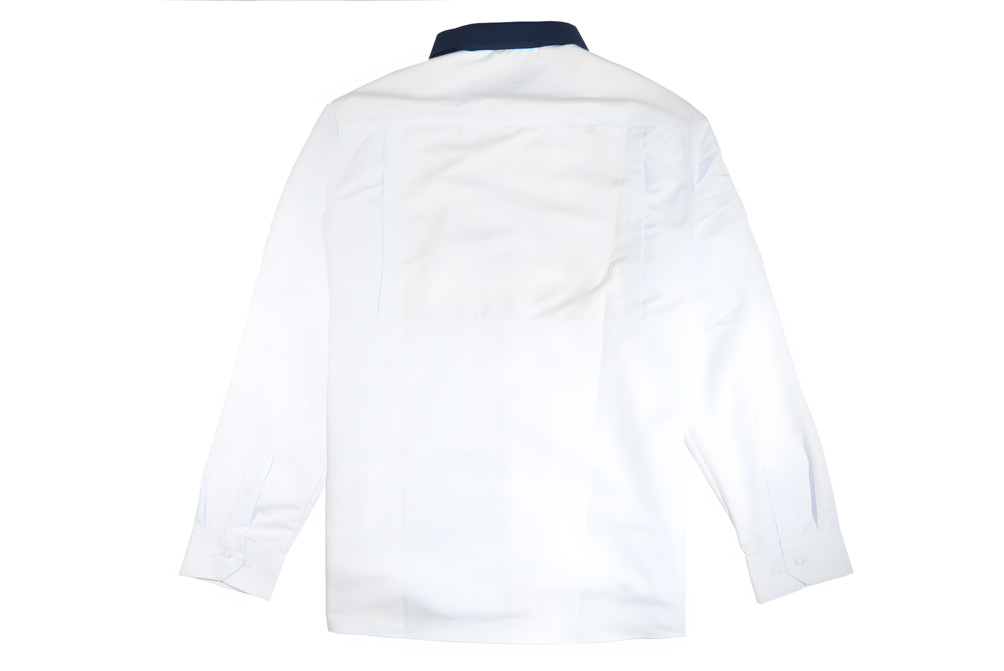 CAMISA FORMAL BLANCA MANGA LARGA (CUELLO AZUL)
