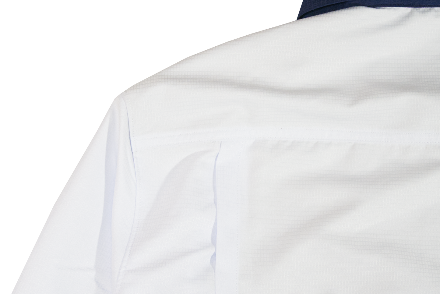 CAMISA FORMAL BLANCA MANGA LARGA (CUELLO AZUL)