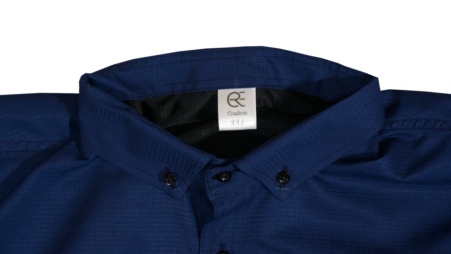 BLUSA FORMA AZUL MANGA CORTA